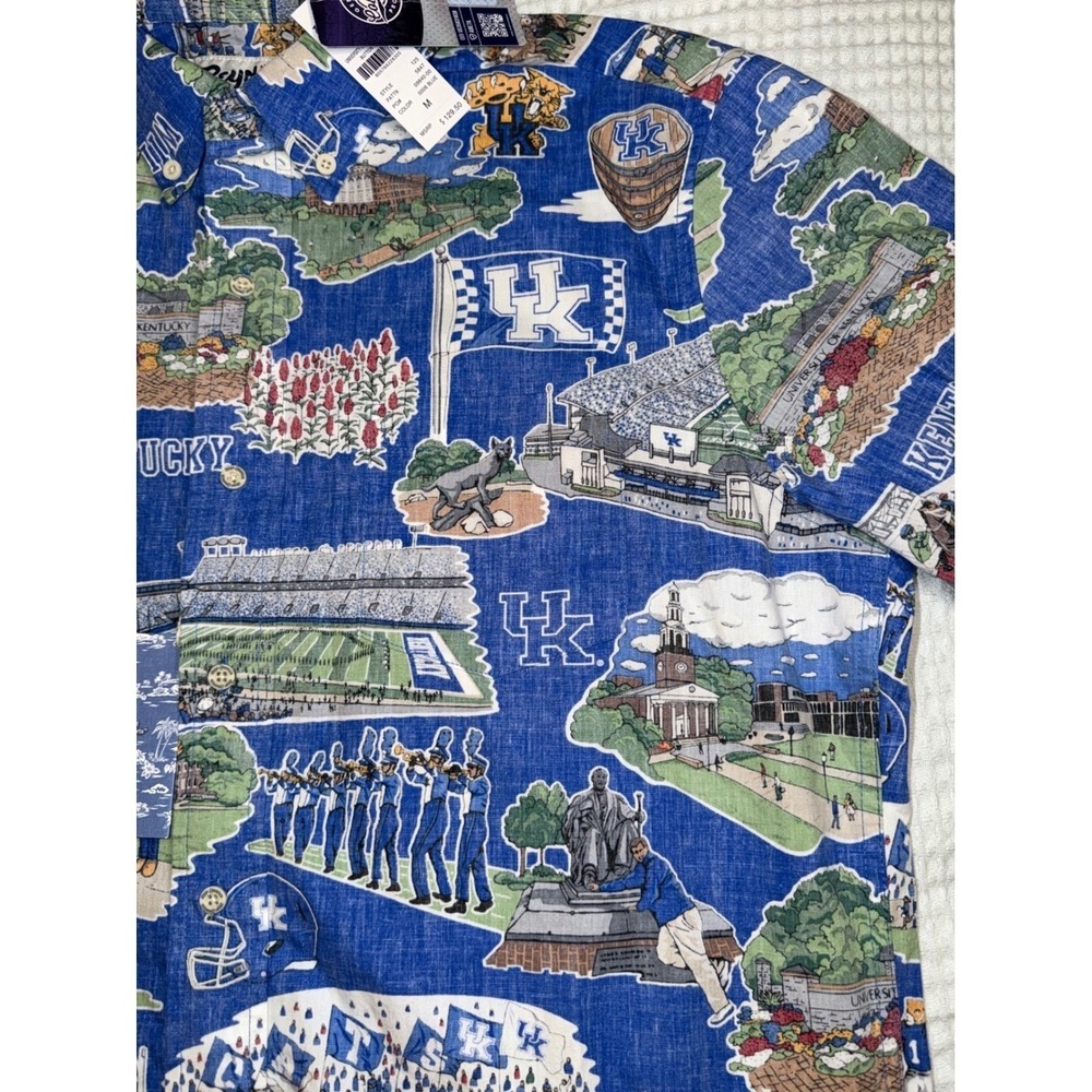 NEW Reyn Spooner x University Kentucky Wildcat Mens Medium All Over Print Aloh - Picture 7 of 9